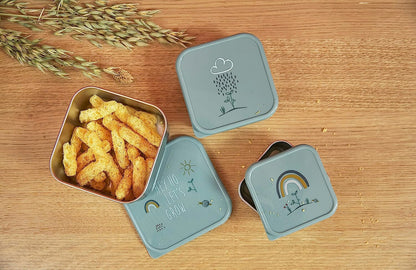LASSIG Snackbox CUTII DIN OȚEL PENTRU GUSTĂRI x3