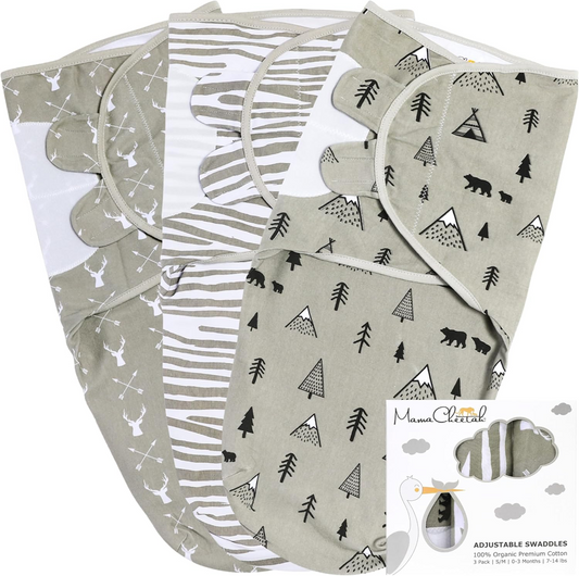MAMA CHEETAH omslagdoek x3 0-6mnd 1TOG