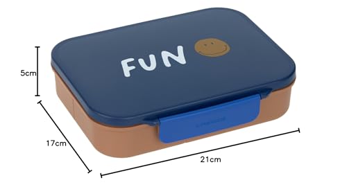 LÄSSIG Little Gang Smile cutie pentru gustări cu compartimente bento