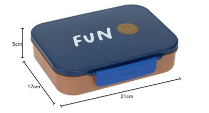 LÄSSIG Little Gang Smile cutie pentru gustări cu compartimente bento