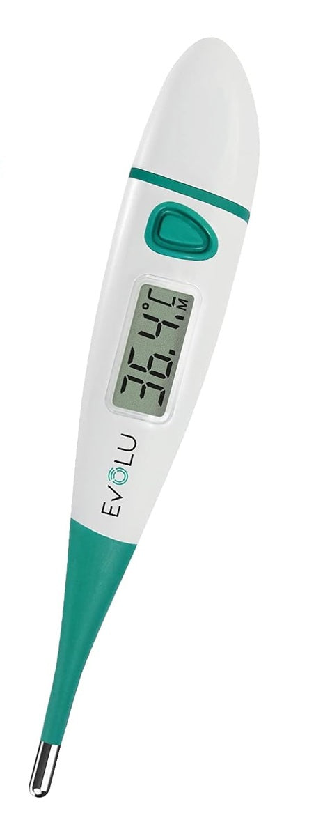 EVOLU DMT-4318 Digitalthermometer mit flexibler Spitze + Etui, 10 Sekunden