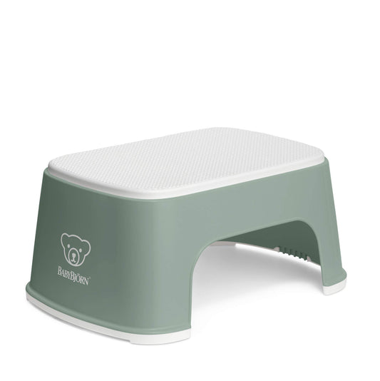 BabyBjörn Step Stool treaptă antiderapantă pentru copii, verde-albă