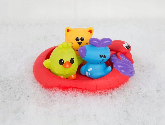 PLAYGRO Splash and Float jucării din cauciuc pentru baie, 6 luni+, 4 piese