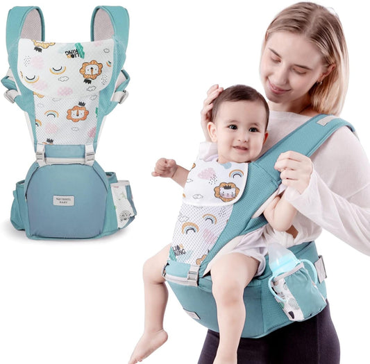 NUKIED ergonomic baby carrier with hip belt 6-in-1
