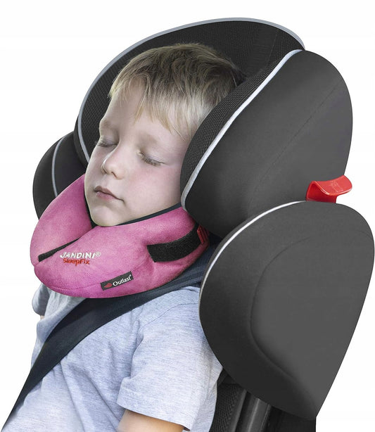 SANDINI SleepFix Kids poduszka stabilizująca 18 m+ różowa, do podróży autem, samolotem i pociągiem