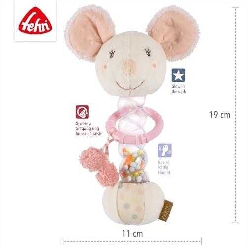 Fehn feehnLAND șoricel-jucărie ploaie și zornăitoare 19cm 0m+