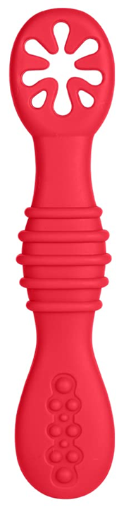 VICLOON Sticky Spoon siliconen lepeltje 2,5 x 10 cm 4 m+ rood