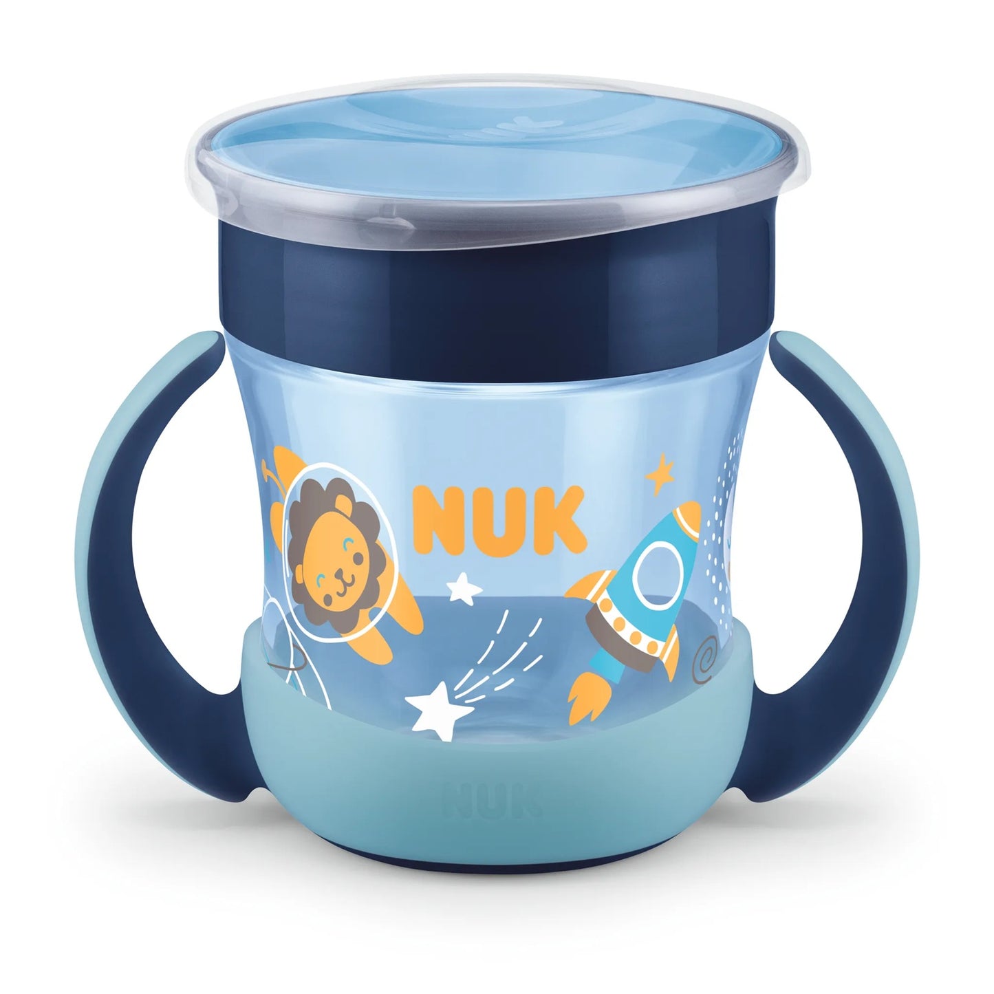 NUK Mini Magic Cup, cană anti-vărsare fosforescentă 360°, 160 ml, 6 luni+