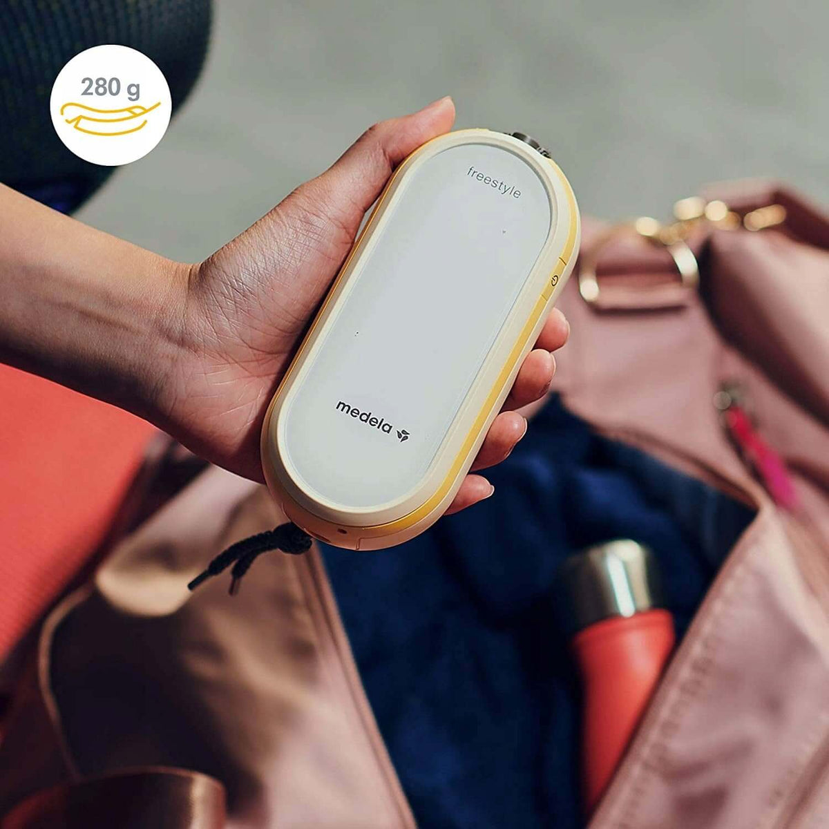 MEDELA Freestyle Flex podwójny LAKTATOR 2-fazowy, lekki elektryczny laktator 280 g, USB, BPA free