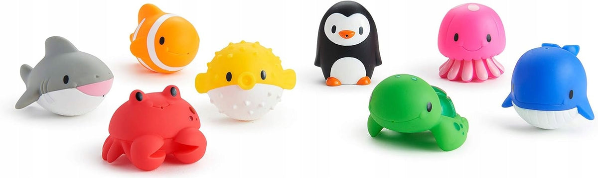 MUNCHKIN Ocean jucării din cauciuc pentru baie 8 bucăți