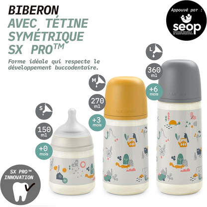 SUAVINEX biberon cu tetină simetrică SX PRO 360ml 6m+