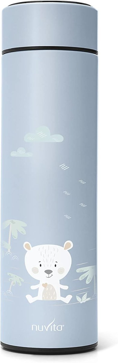 NUVITA Isolierflasche für heiße und kalte Getränke 500 ml mit digitalem LED-Thermometer