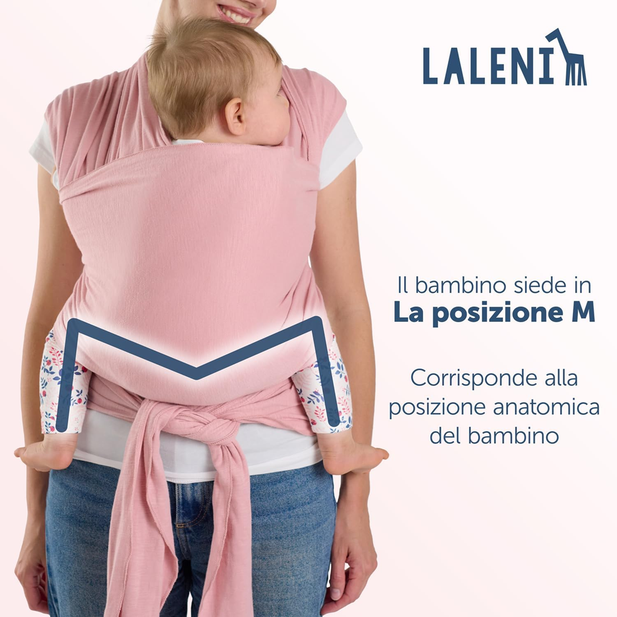 LALENI eșarfă elastică pentru purtarea bebelușului până la 15kg