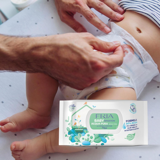 FRIA Baby Sensation toallitas húmedas de tres capas con aloe x 70 unidades