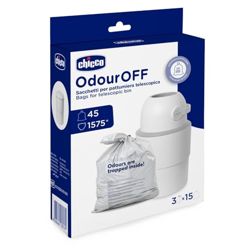 Chicco Odour Off saci pentru recipientul de scutece 3x 15