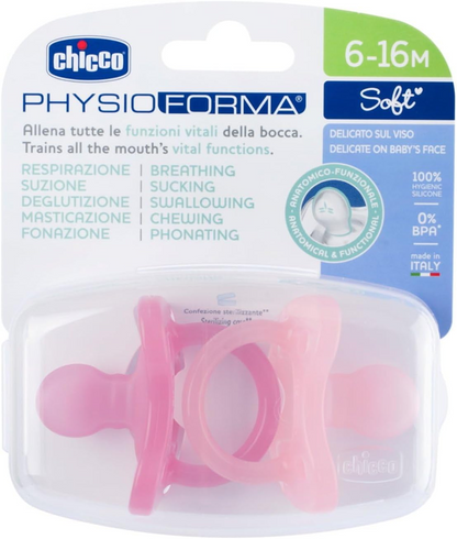 CHICCO PhysioForma SOFT suzetă x2 6-16 luni