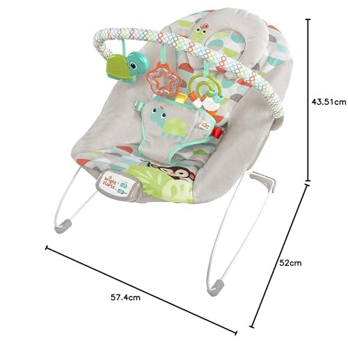 Bright Starts Happy Safari bouncer with melodies and vibrations