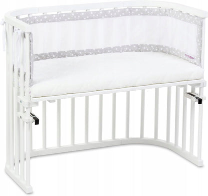 BABYBAY ochraniacz do łóżeczka 149x24, przewiewny siatkowy ochraniacz z gwiazdkami do łóżeczka niemowlęcia