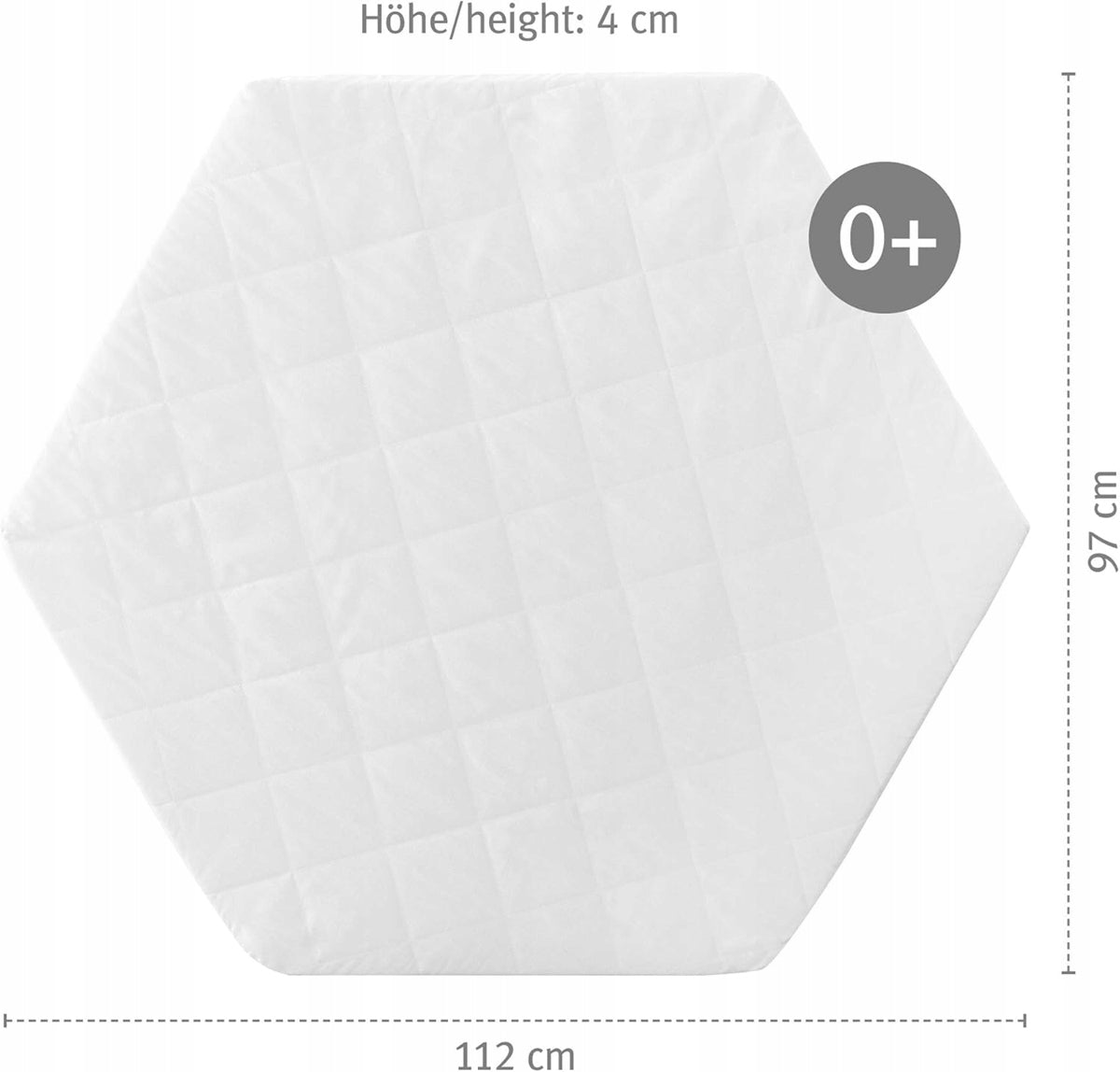 ROBA saltea pentru țarc hexagonal 112 x 97 x 4
