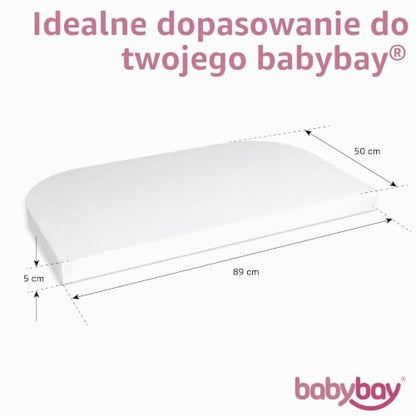 BABYBAY Deluxe Organic cearșaf 89x50 cm alb