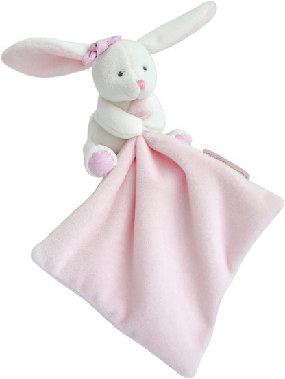 DOUDOU ET COMPAGNIE jucărie de pluș pentru îmbrățișat IEPURAȘ 17 x 17 cm