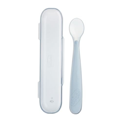 Chicco linguriță din silicon pentru hrănire, cu husă 6m+ BPA FREE