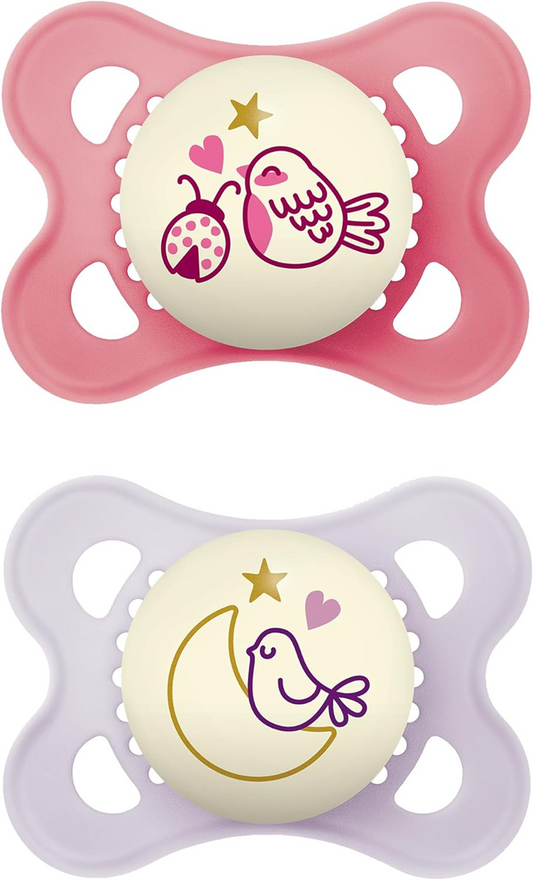 MAM ORIGINAL NIGHT suzetă liniștitoare x2 2-6m CAUCIUC