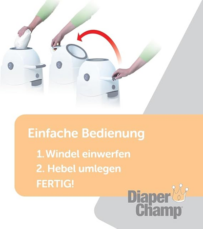 DIAPER CHAMP coș pentru scutece PENTRU SACI DE GUNOI +/-50 scutece