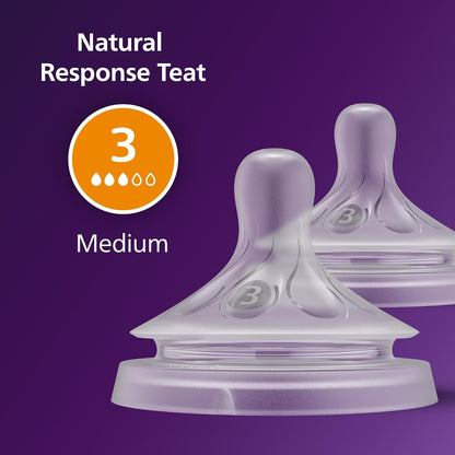 Philips Avent Natural Response tetină pentru biberon (3) 1m+ x2