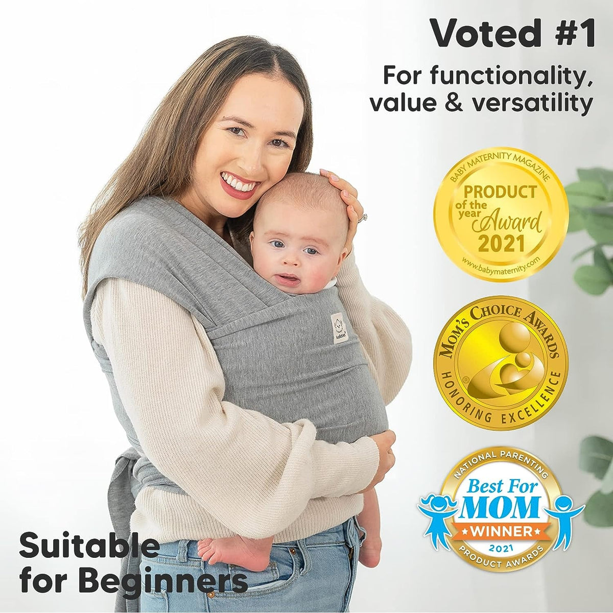 KEABABIES eșarfă elastică de purtat 2în1