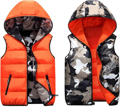 JIAMY quilted waistcoat with hood