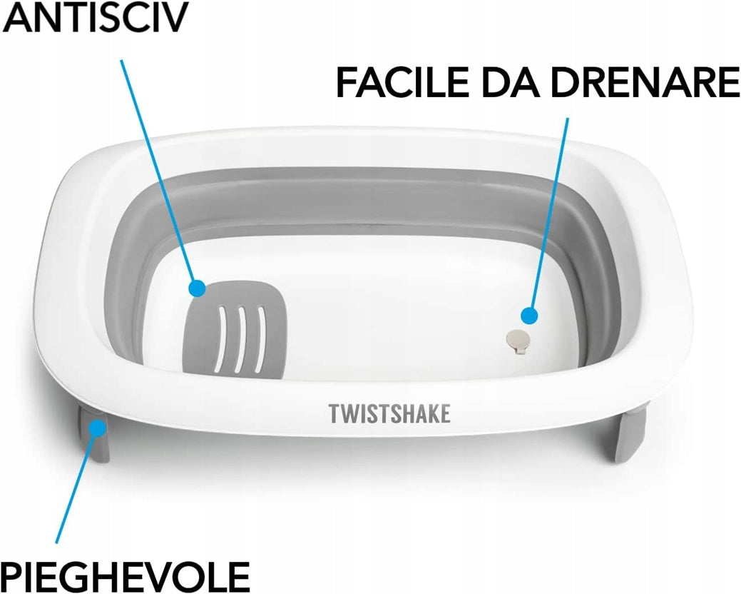 TWISTSHAKE wanienka kompaktowa składana + wkładka + pojemnik do spłukiwania