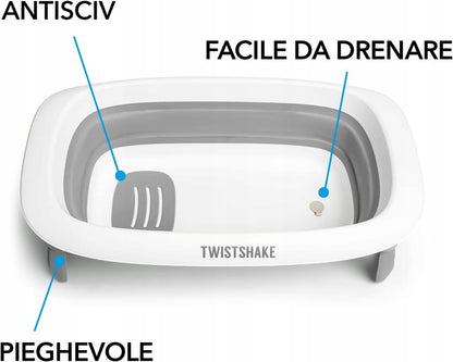 TWISTSHAKE wanienka kompaktowa składana + wkładka + pojemnik do spłukiwania
