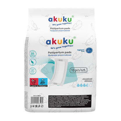 AKUKU absorbantă post-partum 14,5x36,5 cm 10 buc.