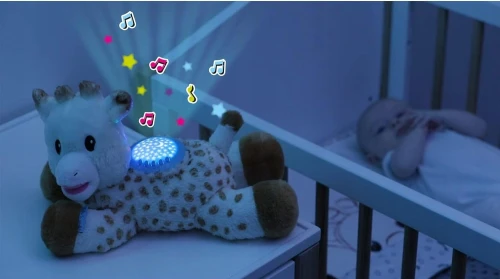 Sophie la Girafe jucărie de pluș proiector cu cântece de leagăn