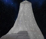 GLOW BED plasă de țânțari pentru pătuț, baldachin cu stele fluorescente