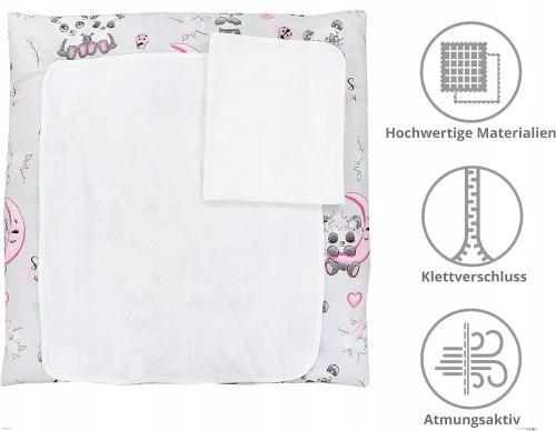 TUPTAM salteluță de înfășat moale cu 2 huse 75x50 cm