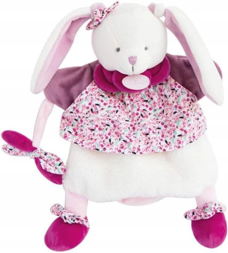 DOUDOU et COMPAGNE păpușă de mână jucărie de pluș IEPURE KIRSCHE 28 cm