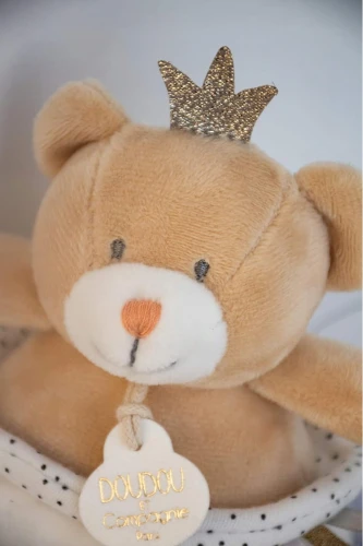 DOUDOU et COMPAGNIE jucărie de pluș Ursulețul Rege 20 cm