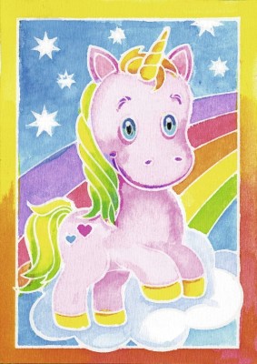 RAVENSBURGER Mixxy Colors șablon de pictat unicorn 8,5 x 12,5 cm