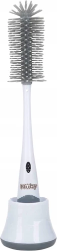 NUBY 2în1 perie pentru curățarea suzetelor și biberoanelor 30 cm + suport