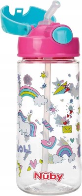 NUBY Straw Cup sticlă tritan cu pai 4 luni+ 540 ml