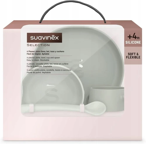SUAVINEX Selection set de vase din silicon 4 piese 4m+