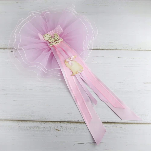 MARELI fundiță pentru nașterea copilului 32 cm ceramică tul satin