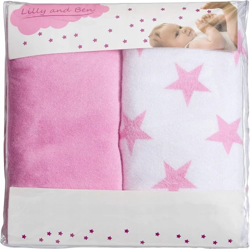 LILLY&BEN husă pentru salteluță de înfășat frotir 50x70 x2
