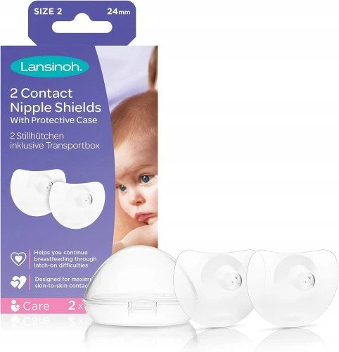 LANSINOH protecții pentru mameloane mărimea 2 24mm