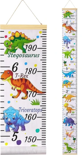 BEINOU riglă de perete pentru măsurarea înălțimii 200 cm din pânză și lemn