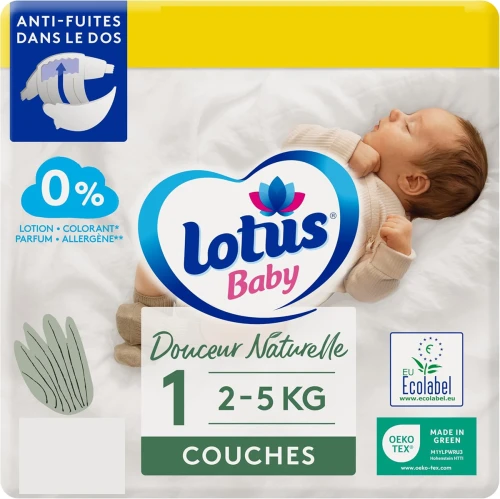 LOTUS BABY scutece de unică folosință ecologice mărimea 1 (2-5kg) x20