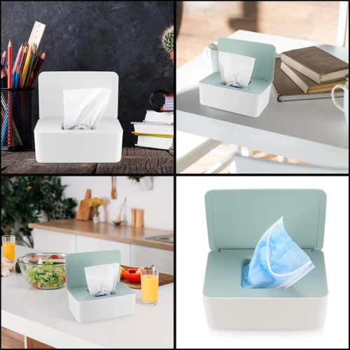 Recipient pentru șervețele umede cu garnitură de etanșare și capac 12 x 18 x 7,5 cm