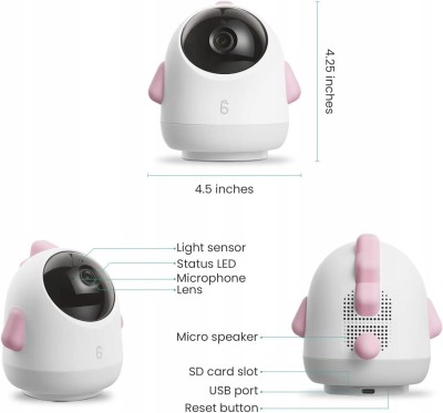 SIMSHINE Baby Pro cameră 2K FHD 360° monitor electronic pentru bebeluși iOS Android + suport